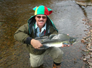 Pink Salmon fly fishing on the Garden river is a blast. 