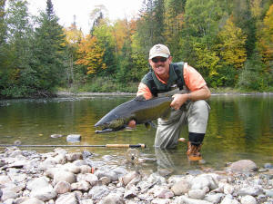 Don Mathews with a Garden River Chinook Salmon