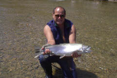 Domonick caught this nice Ohio steelhead in Conneaut Creek in early May on one of our spring guide trips